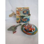 A boxed Goldrake Goldorak Radio Comandati Reel 45 UFO plastic space toy,