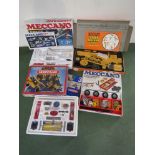 Four assorted Meccano sets to include set S Expansion Pack, set 3,