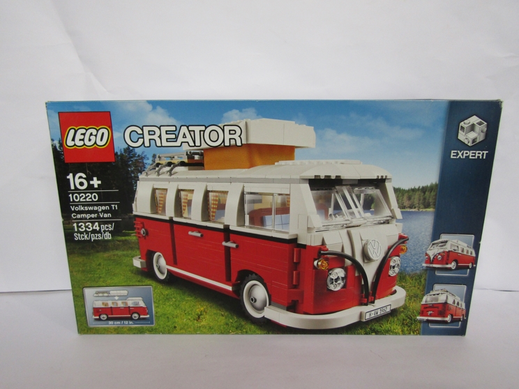 An unopened Lego Creator set 10220 Volkswagen T1 Camper Van