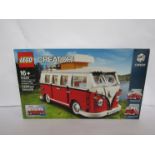 An unopened Lego Creator set 10220 Volkswagen T1 Camper Van