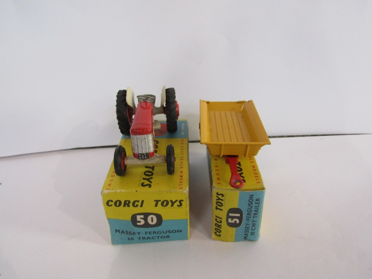A boxed Corgi diecast No.50 Massey-Ferguson 65 Tractor and No. - Image 2 of 2
