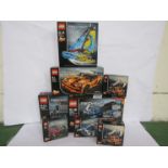 Eight unopened Lego Technic sets including 42063 BMW R 1200 GS Adventure, 42062 Container Yard,