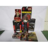 Assorted Star Wars toys including Darth Maul electric toothbrush holder