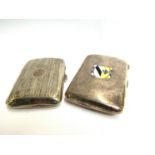 Two silver cigarette cases,