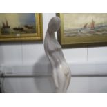 A modernist marble sculpture of female, 86cm high