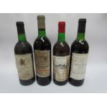 1970 Chateau Coufran, 1977 Domaine de La Peyronelle, 1976 Chateau Baron,