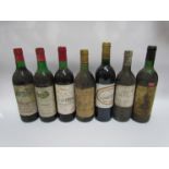 Six bottles of various wines, 2000 Chateau Caronnes Ste Gemme, 1982 Canton des Murailles,