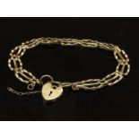 A 9ct gold fancy link bracelet,