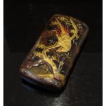 An Oriental tortoiseshell cigar case,