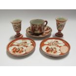Japanese Kutani wares including cup and saucer,