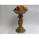 A cast metal fruit bowl centrepiece, 34.