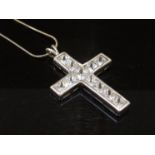 A crystal set cross pendant 4.