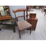 A set of four Victorian dining chairs,