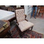 An Edwardian open armchair