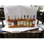 Eight bottles of Monbazillac 1995-1999