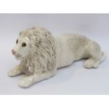 A Winstanley white lion, 13cm tall,