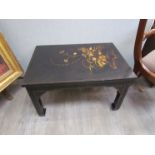 A 19th Century chinoiserie occasional table with floral decoration,