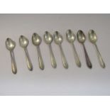 A set of eight silver coffee spoons by Edward Viner,