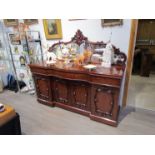 A Victorian mirrored back sideboard,