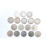 British coins - Crown collection from Anne 1707 Edinburgh (very poor), George III 1819,