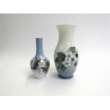 Two Royal Copenhagen vases depicting brambles,