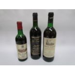 1961 Clos Pressac half bottle, 1985 Chateau Plaisance,