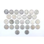 British coins - Shilling collection from George III 1817 to Elizabeth II,