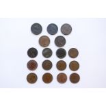 British Coins - Penny Collection, George III 1807, George IV 1826, William IV,