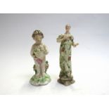 Two 19th Century figures Putti and Artist, 11cm and 12.