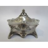 A WMF silver plated Art Nouveau jewellery casket