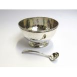 A George III silver bowl and ladle Nathaniel Appleton & Ann Smith,