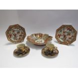 Oriental ceramics including lobed dish,