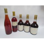 Five French wines, 1998 Cellier des Dauphins x 3,
