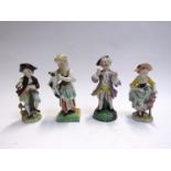 Four late 19th/early 20th Century porcelain figures, two by Sitzendorf depicting gardeners 11.