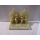 A pair of 1950's poodle bookends,