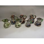 Seven Mason's jugs including Mandalay pattern