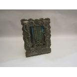 A 19th Century Chinese white metal photo frame with dragon design