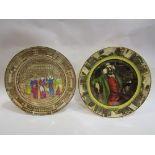 Two Doulton plates with figural design