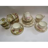 An Imperial bone china set of six trios,