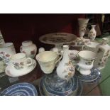 A selection of Wedgwood "Kutani Crane" ceramics including vases, cups and saucers,