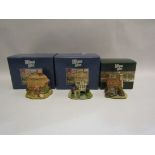 Five boxed Lilliput Lane cottages with deeds including Hampton Moat,