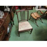 A George III mahogany stick back dining chair