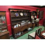 An 18th Century style oak country dresser,