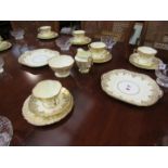 A Hammersley and Co, twelve place tea set comprising of cups, saucers, side plates, two cake plates,