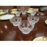 Twelve crystal glass fruit dishes