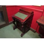 A modern mahogany eight drawer Davenport,