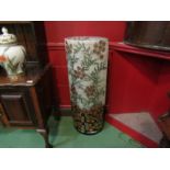 A highly decorative floor lamp, with floral detail,