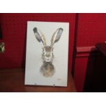 RYAN: An acrylic on board of a hare 30cm x 20cm