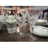 A collection of Waterford Sheila design glasses including wine,