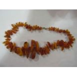 An amber necklace